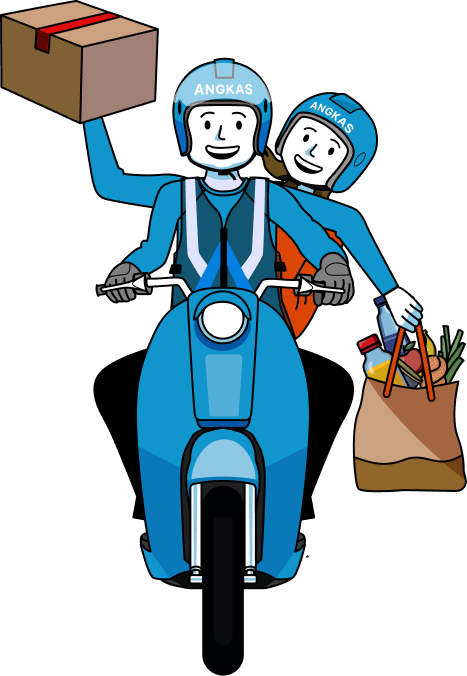 Angkas rider and paseenger